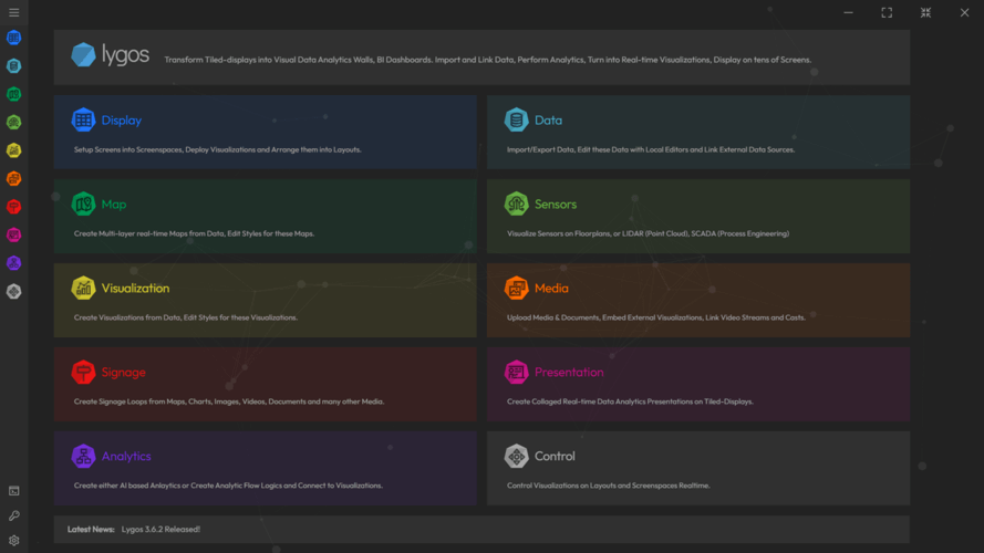 lygos geographical data import/create and edit