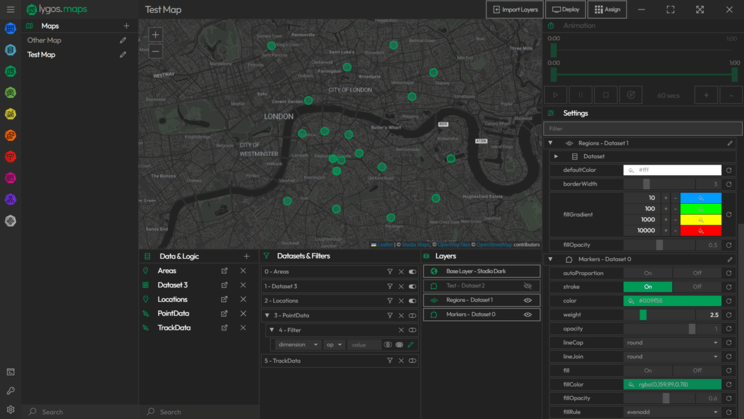 lygos video wall software maps module create tracking maps and layouts