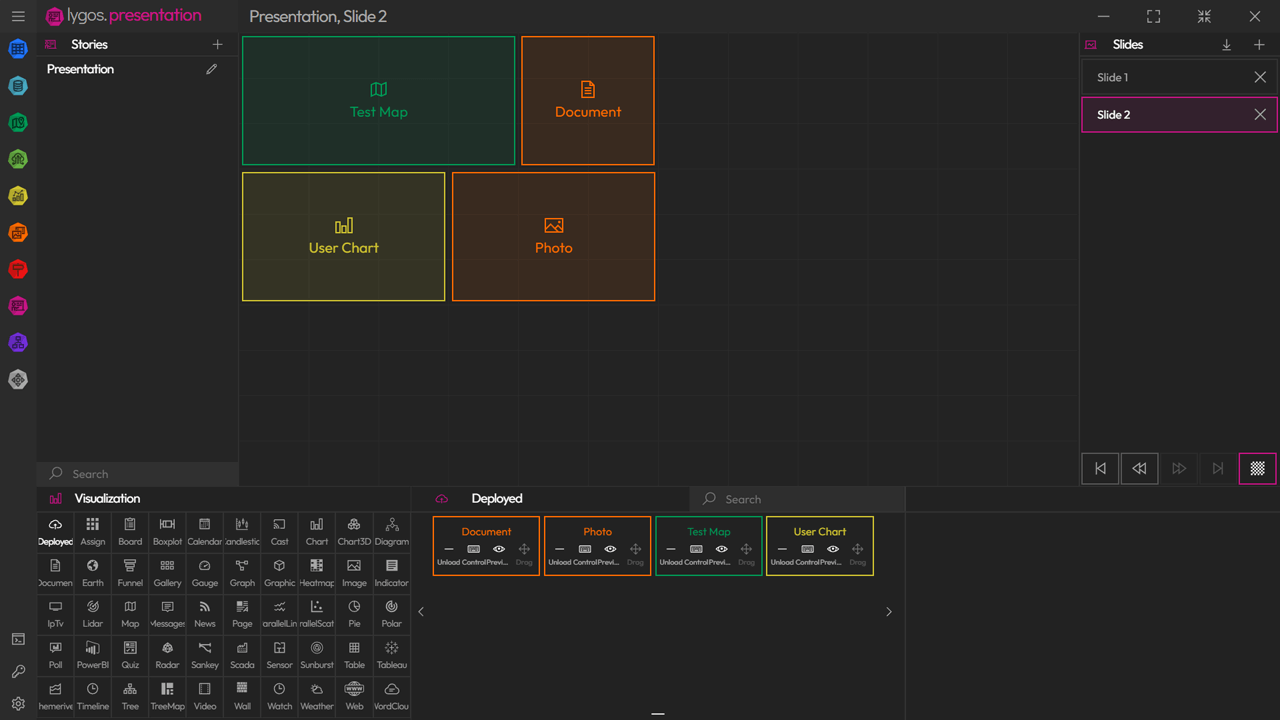 lygos video wall software presentation module